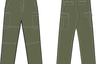 create professional fashion flat sketches and technical drawings