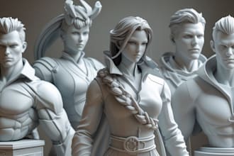 do custom 3d models 3d printed model 3d articulated model