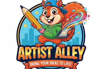 create a toon boom style character logo