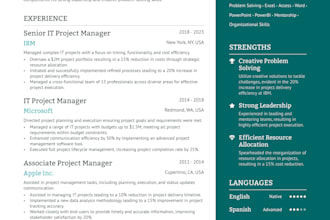 create a professional resume or CV