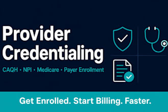 provider credentialing caqh enrollment and payer enrollment for usa practices