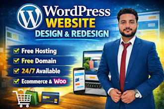design and redesign a wordpress website with free hosting