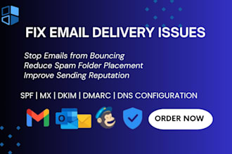 fix email deliverability and  spf, dkim, dmarc setup