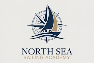 design a boutique, elegant sailing school logo