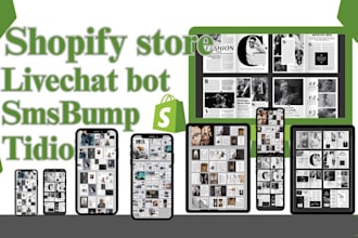 integrate, configure, smsbump, tidio, livechat bot to your shopify store
