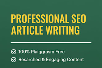 write SEO text and articles pro