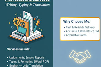 do project documentation, typing document, translation