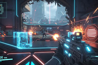 develop an ar shooting game with realworld targets and 3d effects