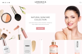 design summer skincare shopify store suncare store oil lotion skincare website