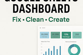 create or fix your google sheets dashboard