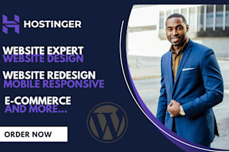 design and build a professional, SEO optimized wordpress and hostinger website