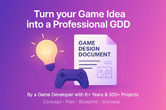 turn your game idea into game design document gdd