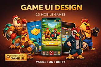 create high quality 2d game UI design