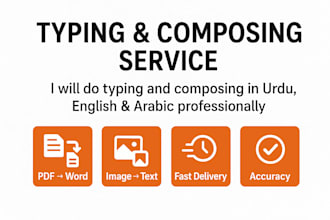 do typing and composing in urdu, english arabic