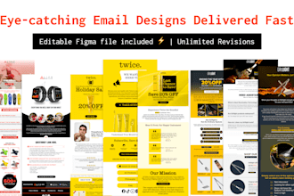 design a modern figma newsletter or email layout