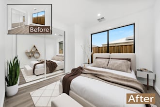do realistic virtual home staging to attract buyers