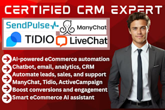 build ecommerce ai agent livechat manychat sendpulse drift automation tidio bot
