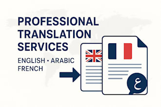 do clear and professional translation in en,fr and ar