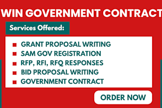 provide rfp, rfq and rfi proposal writing for government and business contracts