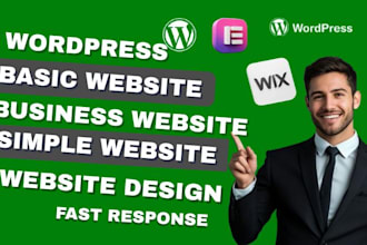 do design and basic website using wordpress and landing page