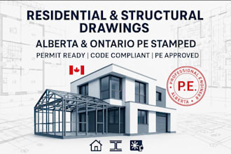 do residential architectural, mep drawings with alberta and ontario city permit