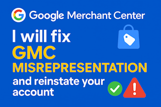 resolve google merchant misrepresentation suspension or reinstate gmc account