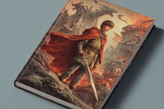 design fantasy book cover, paperback cover, or kindle cover