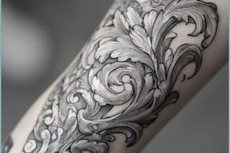 high end linework tattoo design for you