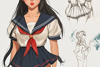 draw anime character for you