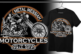 do custom motorcycle logo and t shirt design