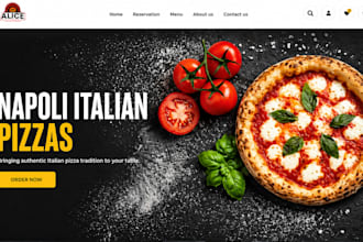 build pizza shopify store food ordering website food website restaurant website