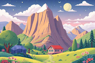 draw pretty vector art illustrations for you