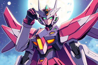 making anime, mecha, pop art ,fan art and original character