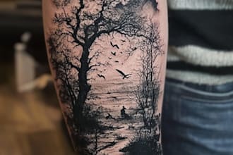create a tattoo design of tattoo sleeve