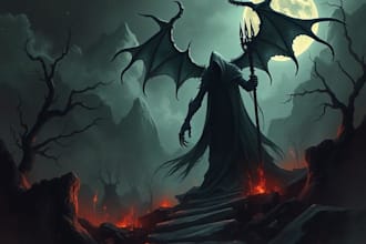 draw dark fantasy art and horror illustration