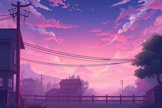 draw background for vtuber assets, visual novel, scene,