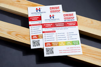 do credit repair flyer design , tax business flyer design