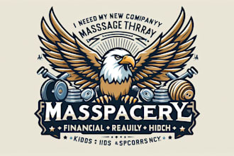 do massage therapy financial gym radio church kids beauty apparel eagle logo