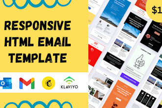 design responsive HTML email template or newsletter