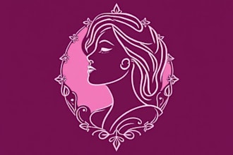 create drawn botanical boho logo designs