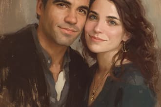 draw couple portrait illustration