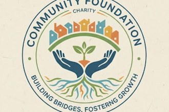 do unique nonprofit community foundation charity logo