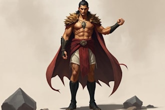 draw digital illustration in semi realistic style