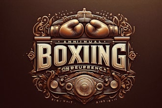 do luxurious boxing themed annual conference logo with express delivery
