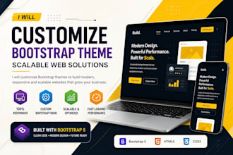 customize bootstrap theme, scalable web