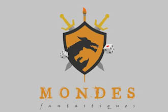 create particular unique logo for a war game store