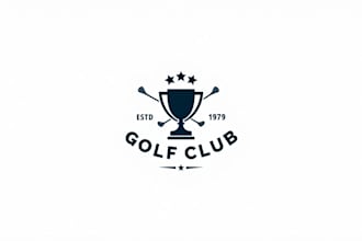 design realistic golf cup logo with unlimited revision