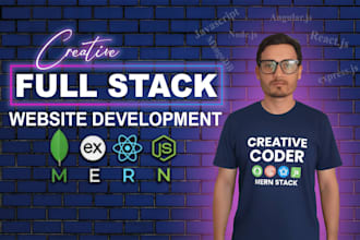 build custom full stack website, using react, node, express and mongodb