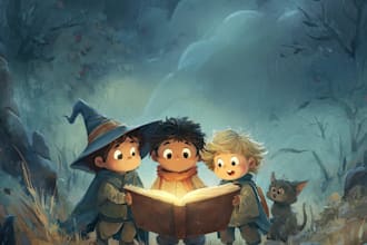 christmas book illustration, christmas children book