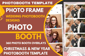 design 360 photo booth overlays, photobooth template, photo frame